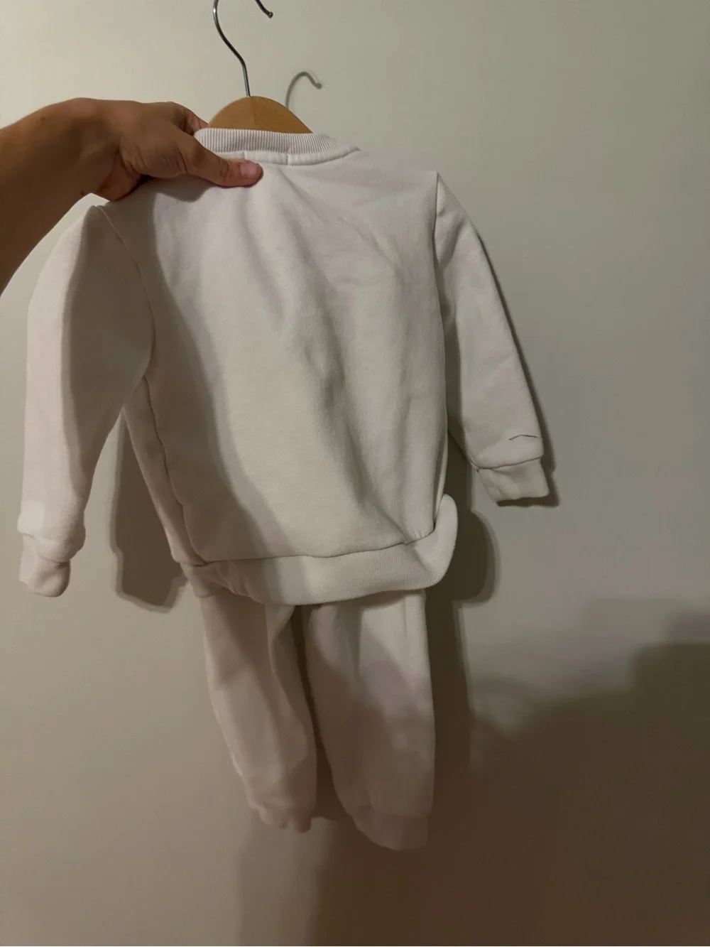 Cream Baby Sweatshirt & Jogger Set with Golf Bear Graphic toddler